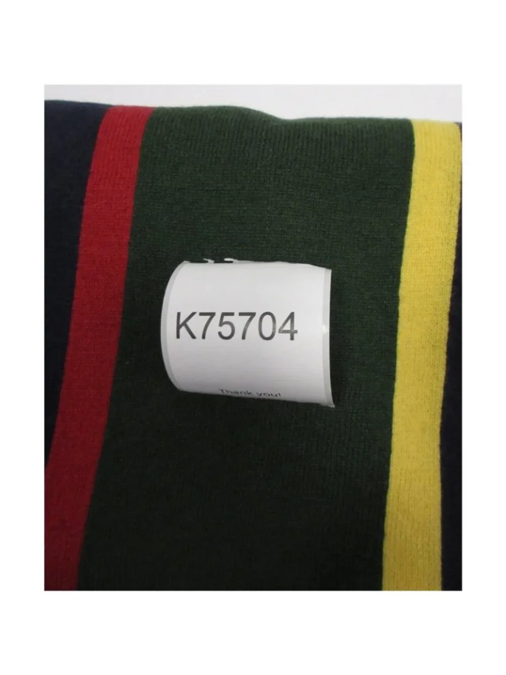 J Crew Scarf One Size Green Wool Cashmere Striped Preppy Winter Y2K NEW